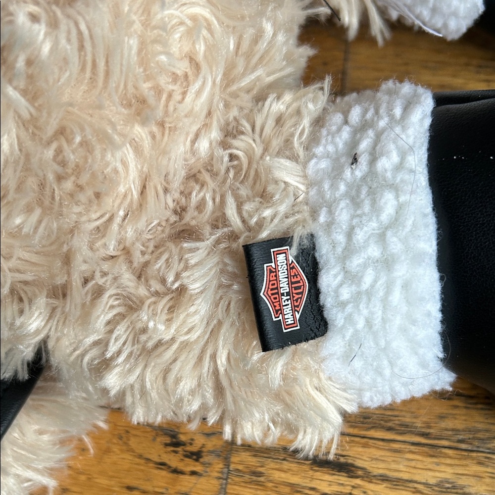 Harley-Davidson Plush Bear with Black and Cream Details - Picture 8 of 9